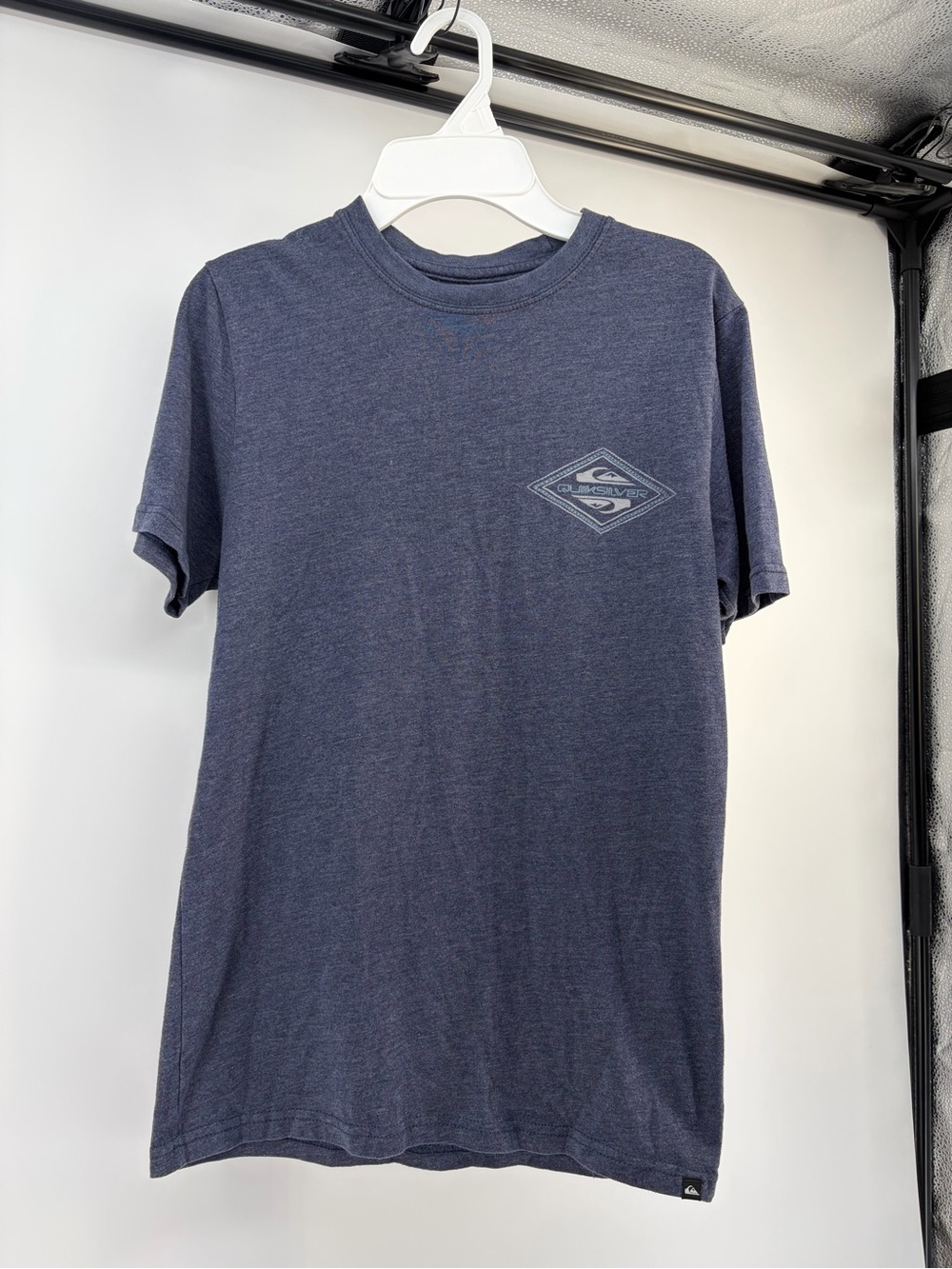 Quiksilver Men's Navy Logo Short-Sleeve T-Shirt- Size S